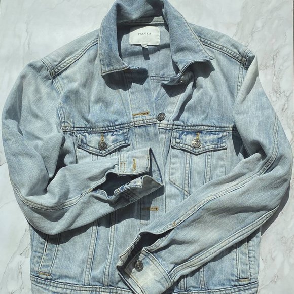 Talula Women's Blue Cotton Long Sleeve Button Fly Denim Jeans Jacket Size XS - Picture 1 of 7